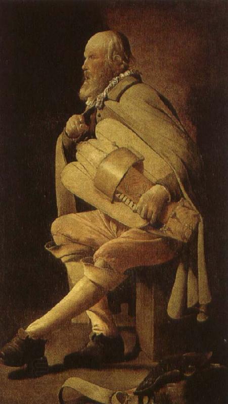 Hans Multscher a 17th century hurdy gurdy player in georges de la tour s le vielleur. China oil painting art